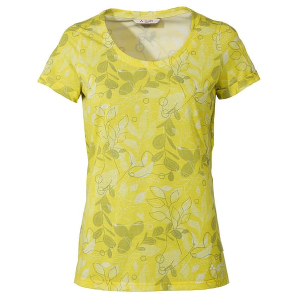 Vaude Skomer All Over Print T-shirt Med Korte ærmer Gul 38 Kvinde
