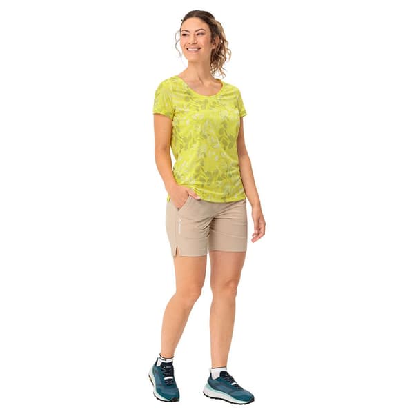 Vaude Skomer All Over Print T-shirt Med Korte ærmer Gul 38 Kvinde