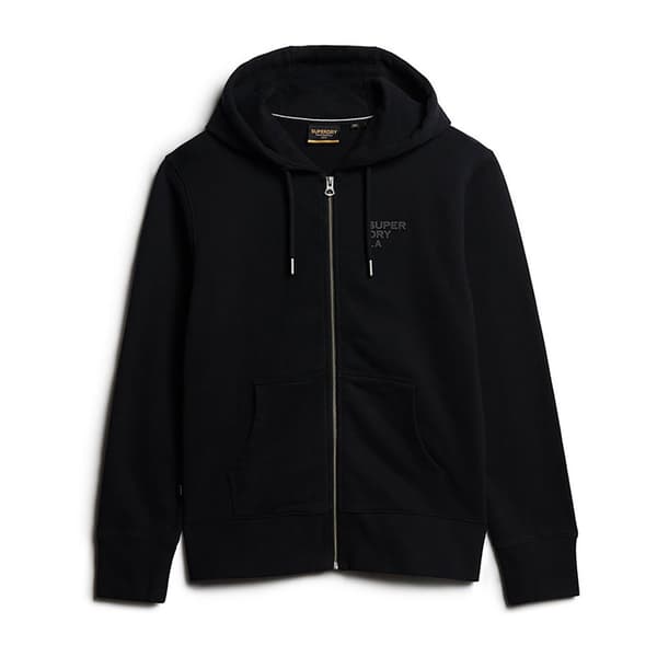 Superdry Luxury Sport Loose Sweatshirt Med Dragkedja Svart L Man