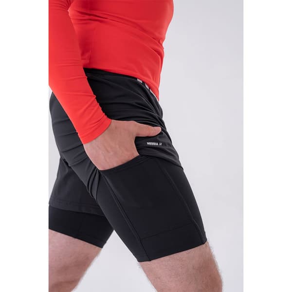Nebbia Double-layer With Smart Pockets 318 Shorts Sort M Mand