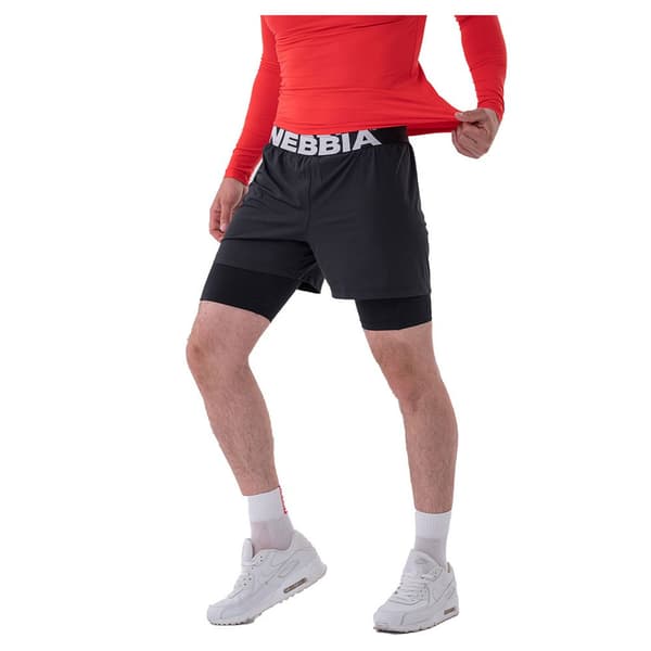 Nebbia Double-layer With Smart Pockets 318 Shorts Sort M Mand