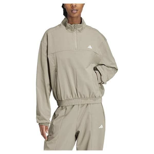 Adidas Aeroready Train Essentials Woven Träningsjacka Med Halv Dragkedja S Kvinna