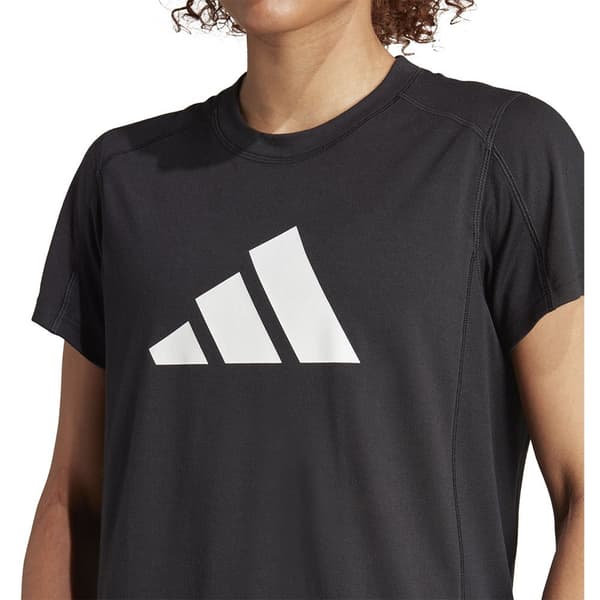 Adidas Train Essentials Logo T-shirt Med Korta ärmar Svart L Kvinna