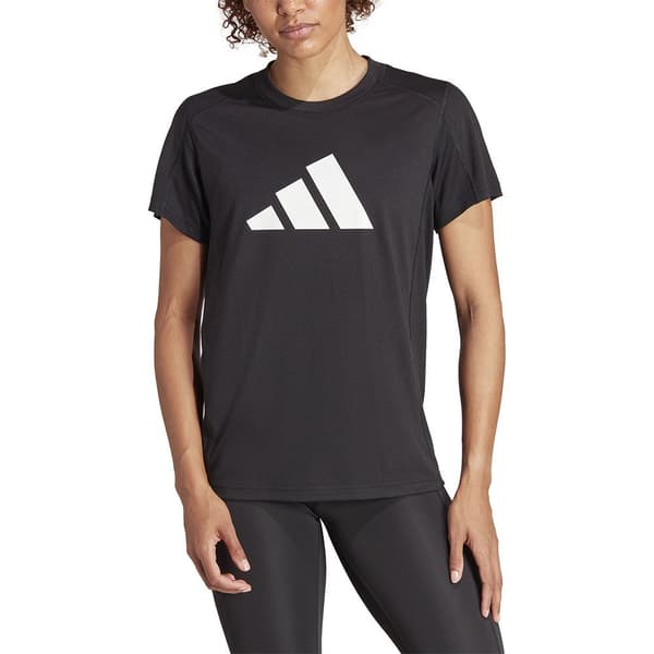 Adidas Train Essentials Logo T-shirt Med Korta ärmar Svart L Kvinna