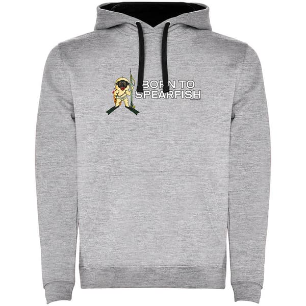 Kruskis Born To Spearfish Two-colour Hættetrøje Grå 2XL Mand
