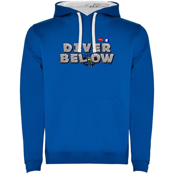 Kruskis Diver Below Two-colour Tröja Med Huva Blå 3XL Man