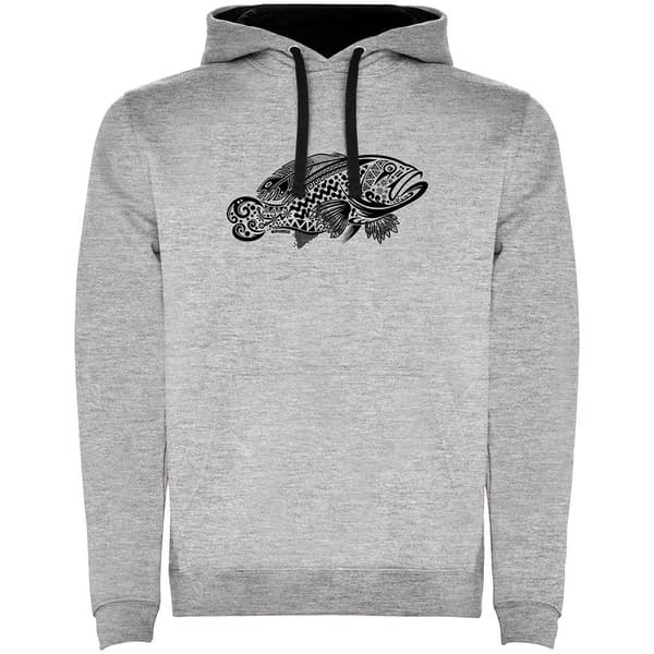 Kruskis Grouper Tribal Two-colour Tröja Med Huva Grå 2XL Man