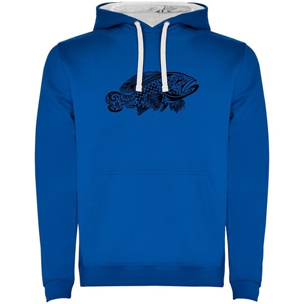 Kruskis Grouper Tribal Two-colour Tröja Med Huva Blå 2XL Man