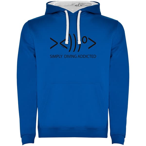 Kruskis Simply Diving Addicted Two-colour Hættetrøje Blå 3XL Mand