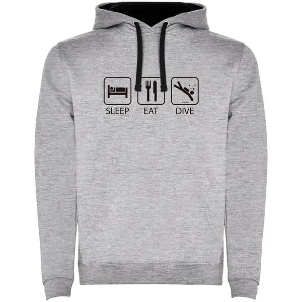 Kruskis Sleep Eat And Dive Two-colour Huppari Harmaa S Mies
