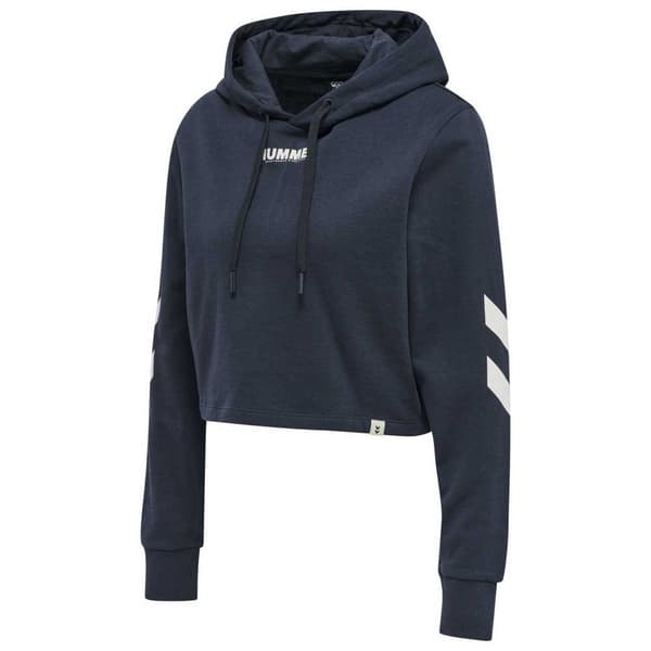 Hummel Legacy Cropped Tröja Med Huva Blå S Kvinna