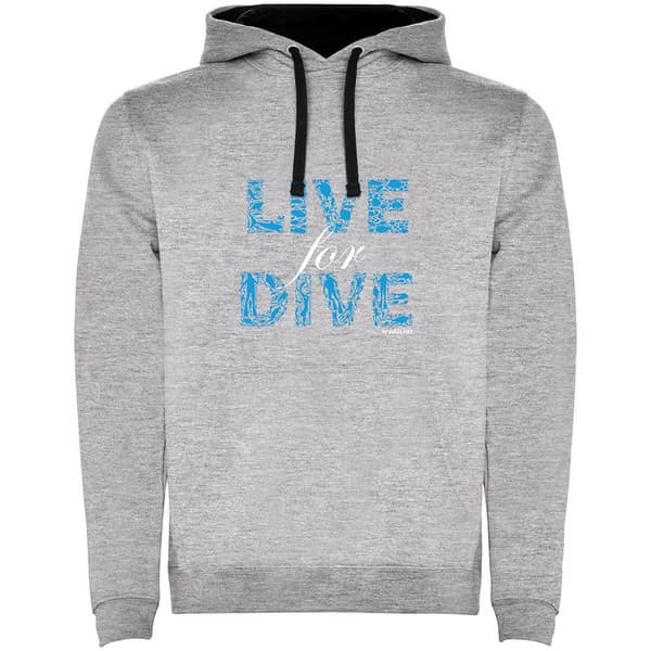 Kruskis Live For Dive Two-colour Hættetrøje Grå 2XL Mand