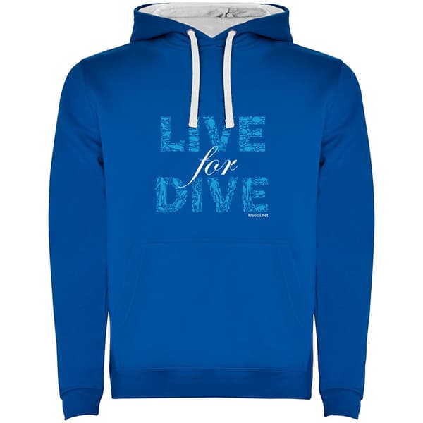 Kruskis Live For Dive Two-colour Hættetrøje Blå 3XL Mand