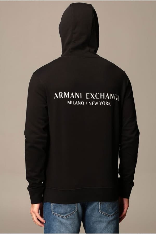 Armani Exchange 8nzm94-zjkrz Tröja Med Huva Svart L Man