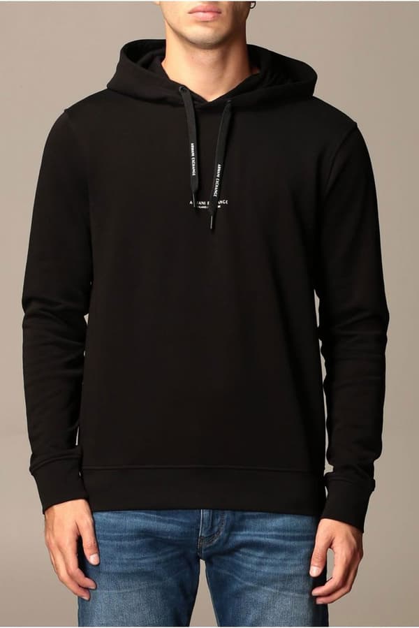 Armani Exchange 8nzm94-zjkrz Tröja Med Huva Svart L Man