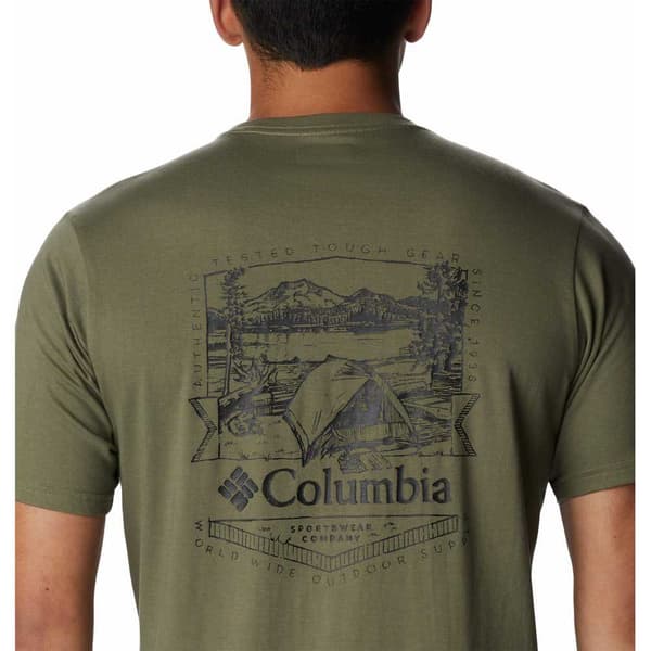 Columbia Rockaway River™ Back Graphic T-shirt Med Korte ærmer Grøn S Mand