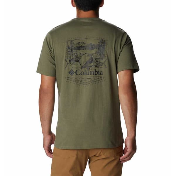 Columbia Rockaway River™ Back Graphic T-shirt Med Korte ærmer Grøn S Mand