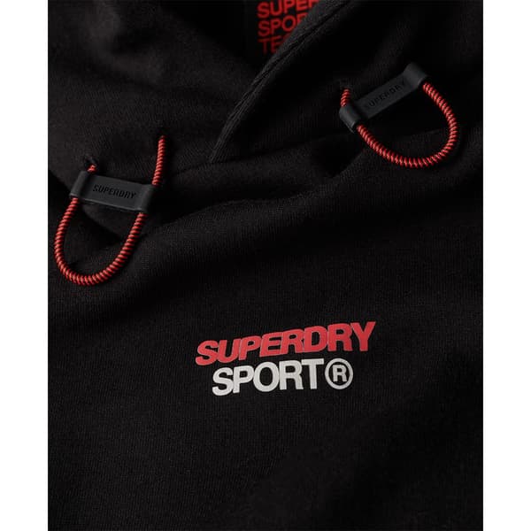 Superdry Sport Tech Logo Loose Tröja Med Huva Svart S Man