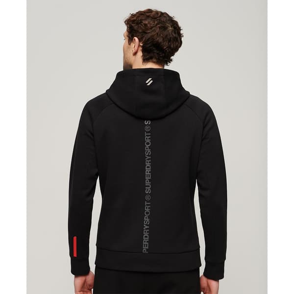 Superdry Sport Tech Logo Loose Tröja Med Huva Svart S Man
