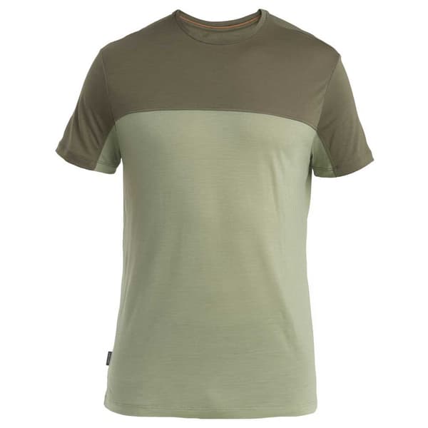 Icebreaker Merino 125 Cool-lite Sphere Iii Colour Block T-shirt Med Korte ærmer Grøn S Mand