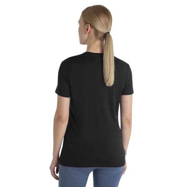 Icebreaker Merino 150 Tech Lite Iii Camping Circle Lyhythihainen T-paita Musta S Nainen