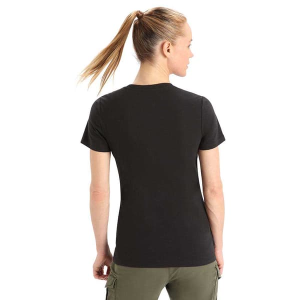 Icebreaker Central Classic T-shirt Med Korte ærmer Sort XL Kvinde