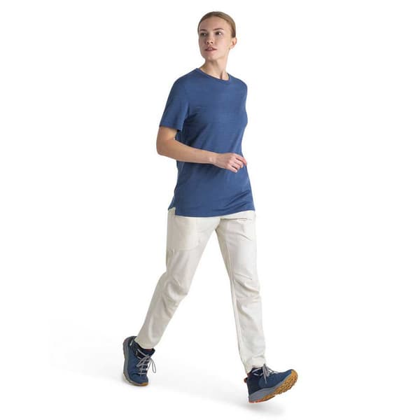 Icebreaker Merino 150 Tech Lite Iii Relaxed T-shirt Med Korte ærmer Blå M Kvinde