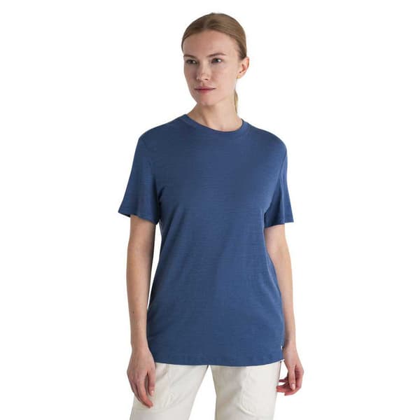 Icebreaker Merino 150 Tech Lite Iii Relaxed T-shirt Med Korte ærmer Blå M Kvinde