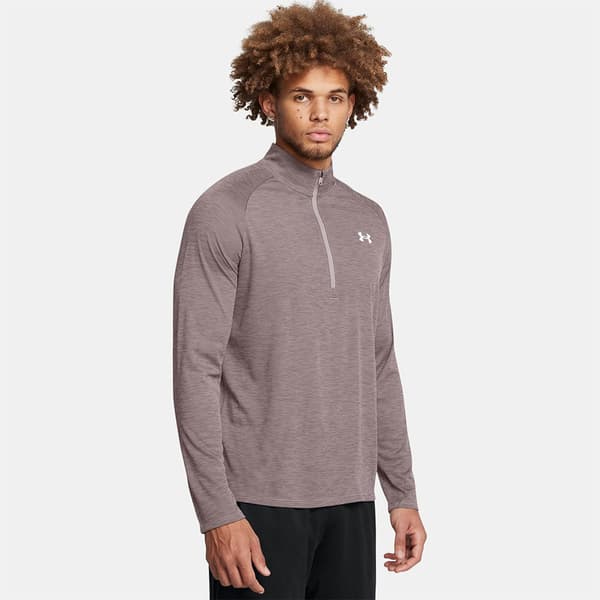 Under Armour Tech Textured Halv Lynlås Langærmet T-shirt  XL Mand