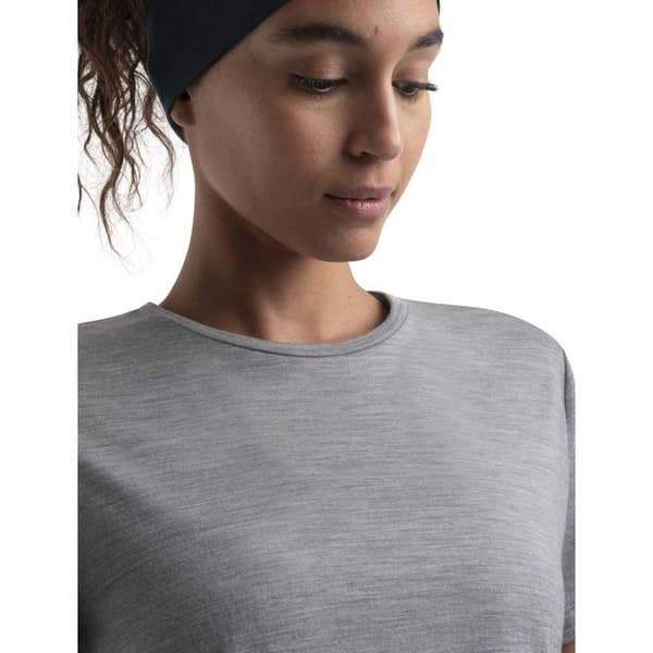 Icebreaker Merino 125 Cool-lite Sphere Iii T-shirt Med Korte ærmer Grå M Kvinde