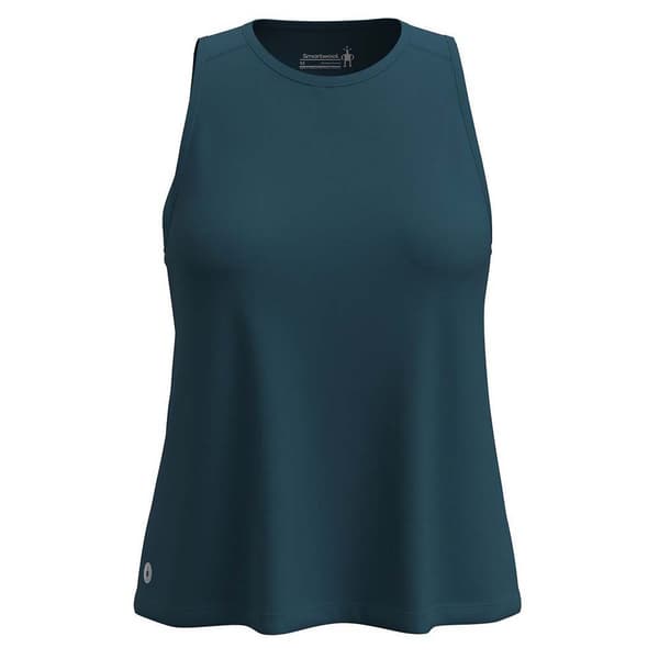 Smartwool Active Ultralite High Neck Hihaton T-paita Sininen XL Nainen