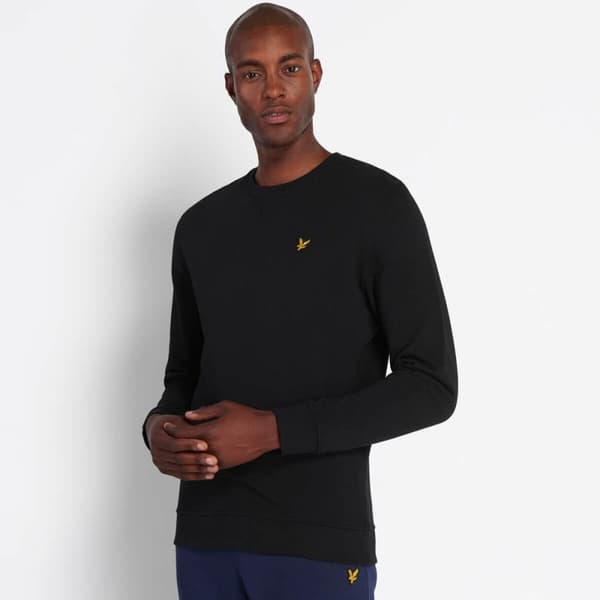 Lyle & Scott Crew Neck Collegepaita Musta XL Mies