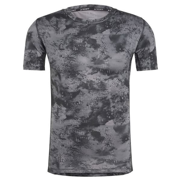 Adidas Tech-fit Aop Lyhythihainen T-paita  L Mies
