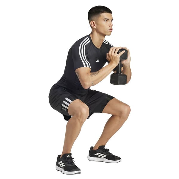 Adidas Techfit 3 Stripes T-shirt Med Korta ärmar  XL Man
