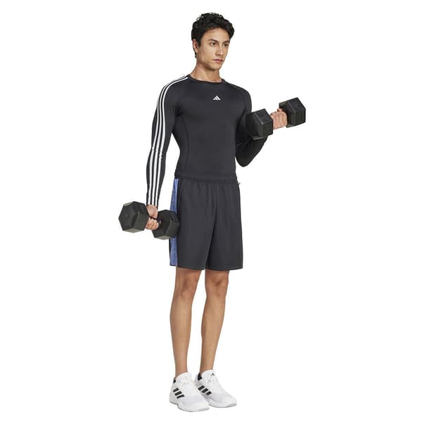 Adidas Techfit Compression 3 Stripes T-shirt Med Lång ärm  L Man