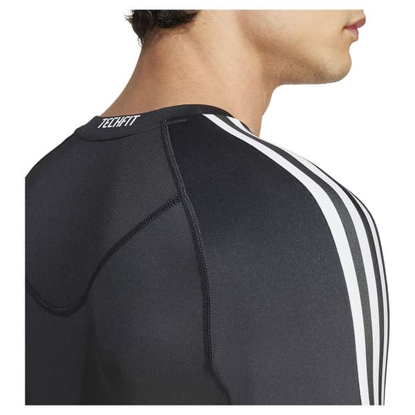 Adidas Techfit Compression 3 Stripes T-shirt Med Lång ärm  L Man
