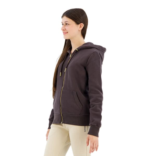 Superdry Tattoo Rhinestone Sweatshirt Med Lynlås Brun S Kvinde