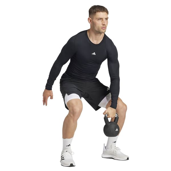 Adidas Techfit Compression T-shirt Med Lång ärm Svart XS / Regular Man