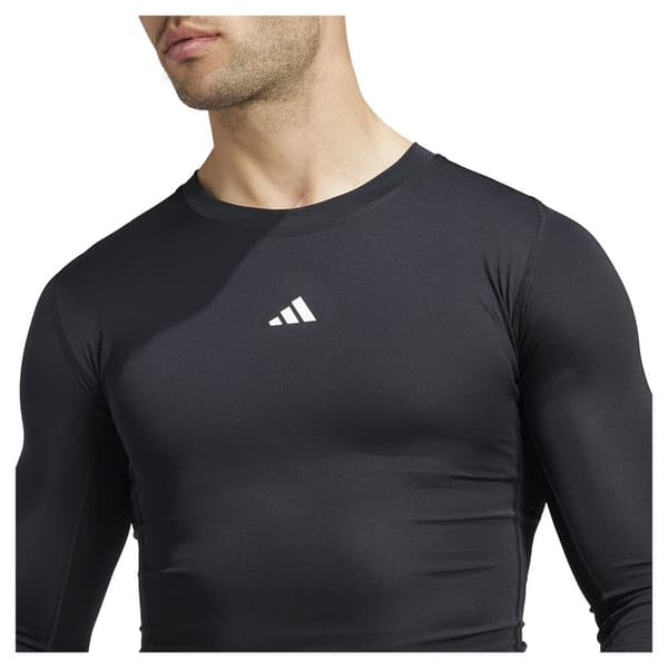 Adidas Techfit Compression T-shirt Med Lång ärm Svart XS / Regular Man