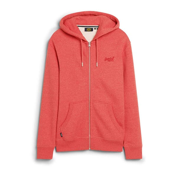 Superdry Essential Logo Sweatshirt Med Dragkedja Röd 2XL Man