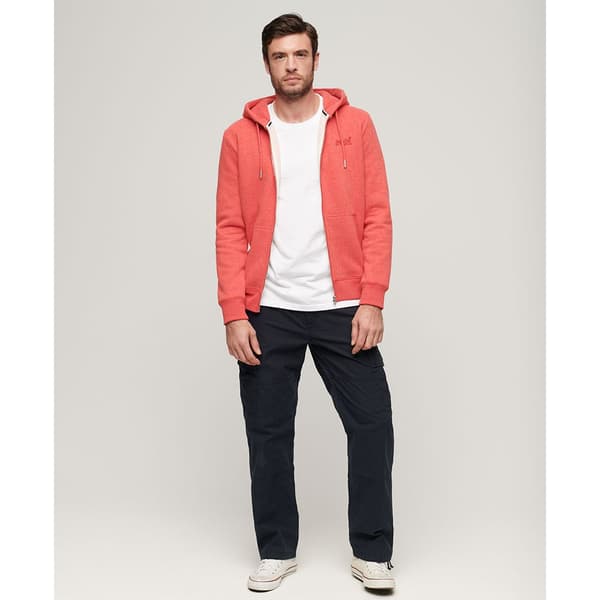 Superdry Essential Logo Sweatshirt Med Dragkedja Röd 2XL Man