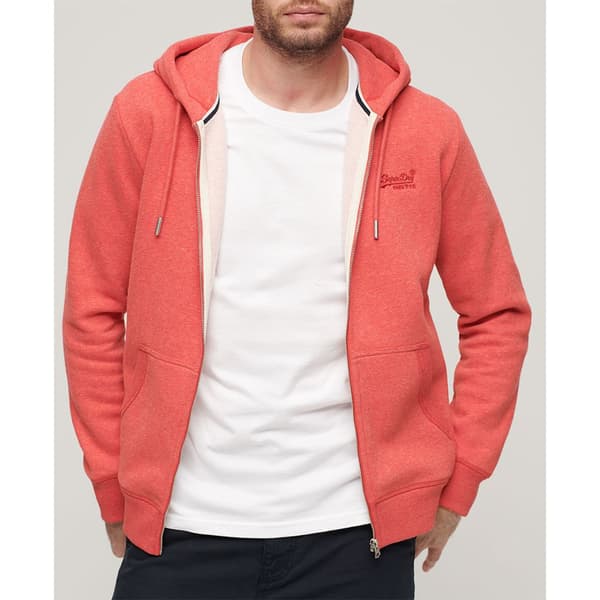 Superdry Essential Logo Sweatshirt Med Dragkedja Röd 2XL Man
