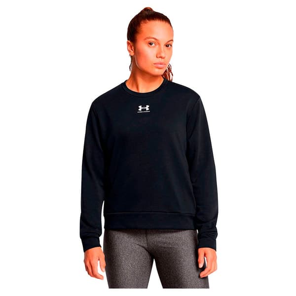 Under Armour Rival Terry Crew T-shirt Med Lång ärm Svart XL Kvinna