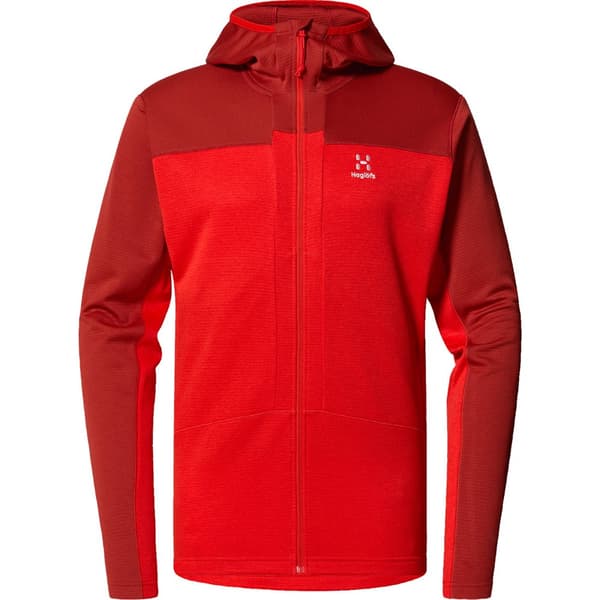 Haglofs Roc Flash Mid Sweatshirt Med Dragkedja Röd L Man
