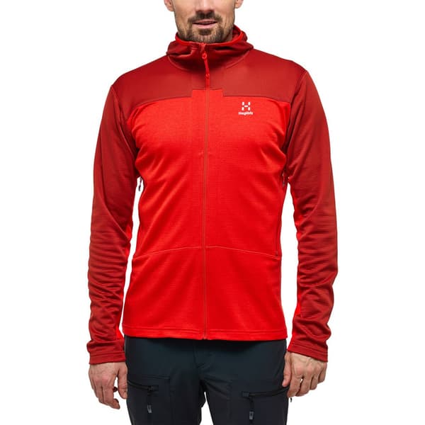 Haglofs Roc Flash Mid Sweatshirt Med Dragkedja Röd L Man