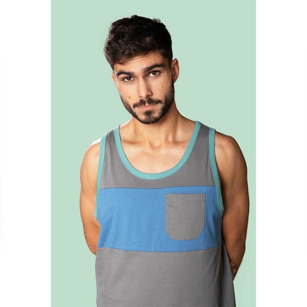 Snap Climbing Two-colored Pocket ærmeløs T-shirt Grå XL Mand