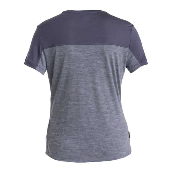 Icebreaker Merino 125 Cool-lite Sphere Iii Colour Block T-shirt Med Korta ärmar Grå L Kvinna