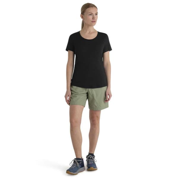 Icebreaker Merino 125 Cool-lite Sphere Iii Scoop Hihaton T-paita Musta M Nainen