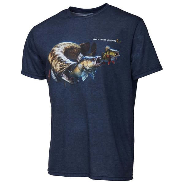 Savage Gear Cannibal T-shirt Med Korta ärmar Blå XL Man