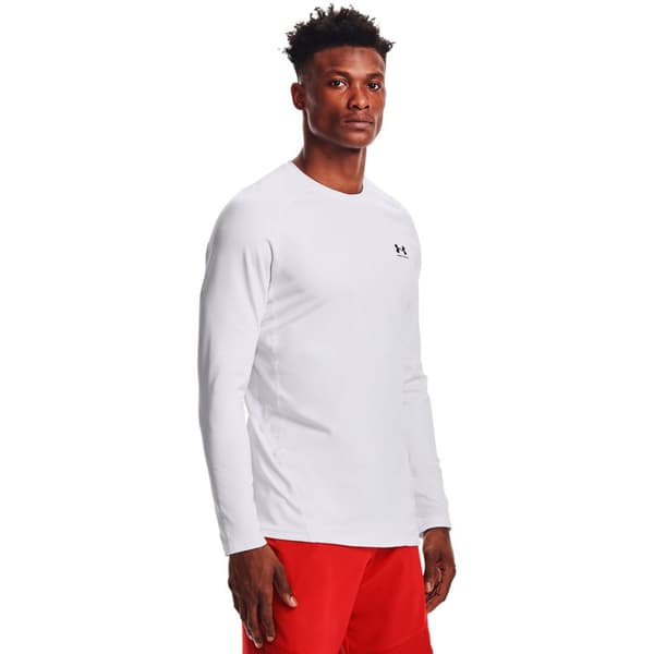Under Armour Coldgear Armour Fitted Crew T-shirt Med Lång ärm Vit XS / Regular Man